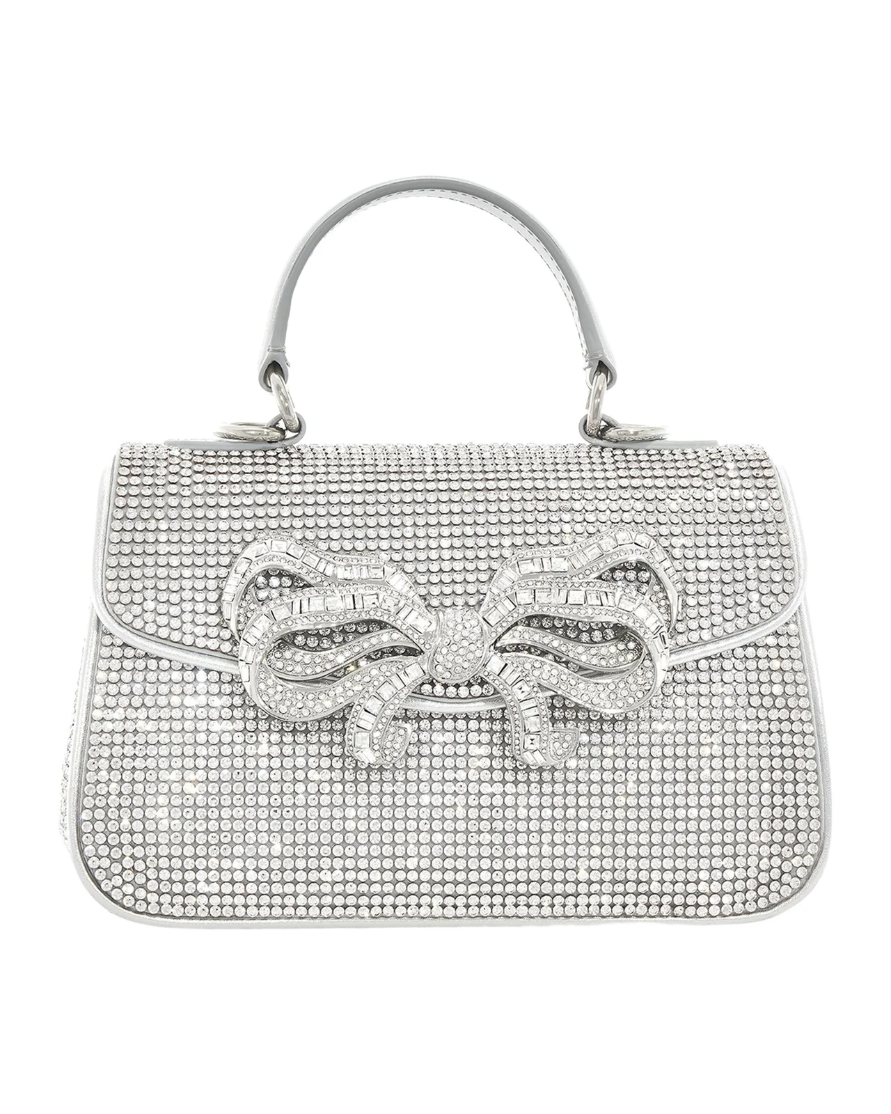 Bow Crystal Top-Handle Bag