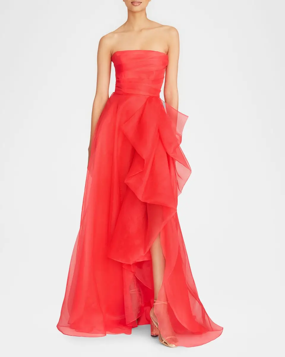 THEIA Teresa Draped Strapless Gown | Thumbnail 2 THEIA Teresa Draped Strapless Gown | Thumbnail 2