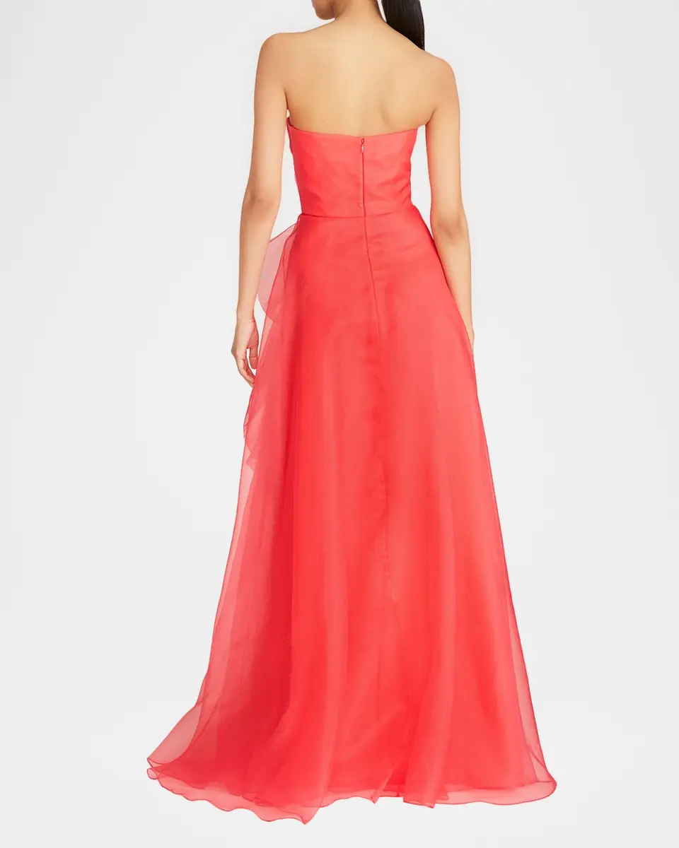 THEIA Teresa Draped Strapless Gown | Thumbnail 3 THEIA Teresa Draped Strapless Gown | Thumbnail 3