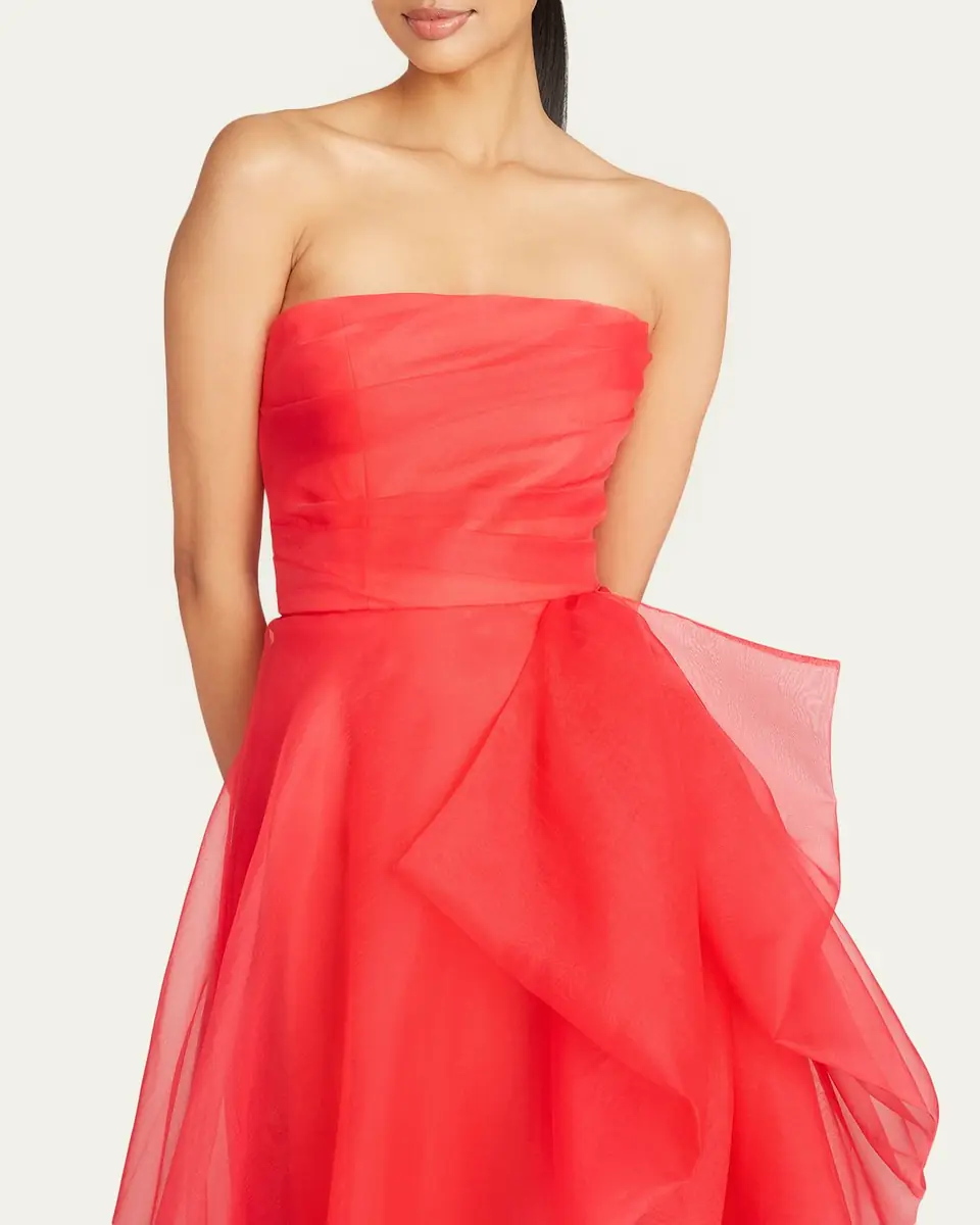 THEIA Teresa Draped Strapless Gown | Thumbnail 5 THEIA Teresa Draped Strapless Gown | Thumbnail 5