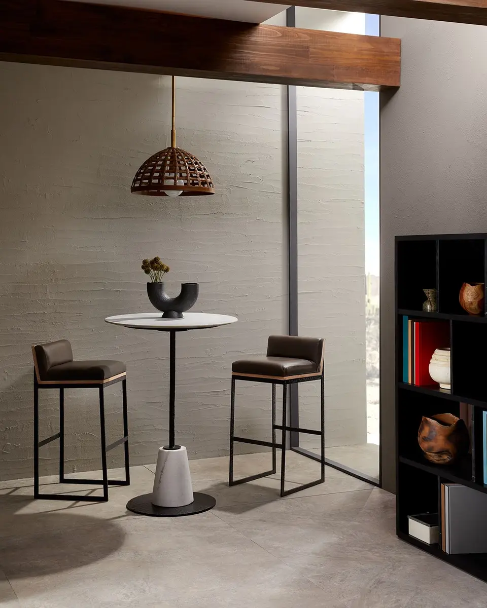Arteriors Marmont Leather 31" Bar Stool | Thumbnail 3