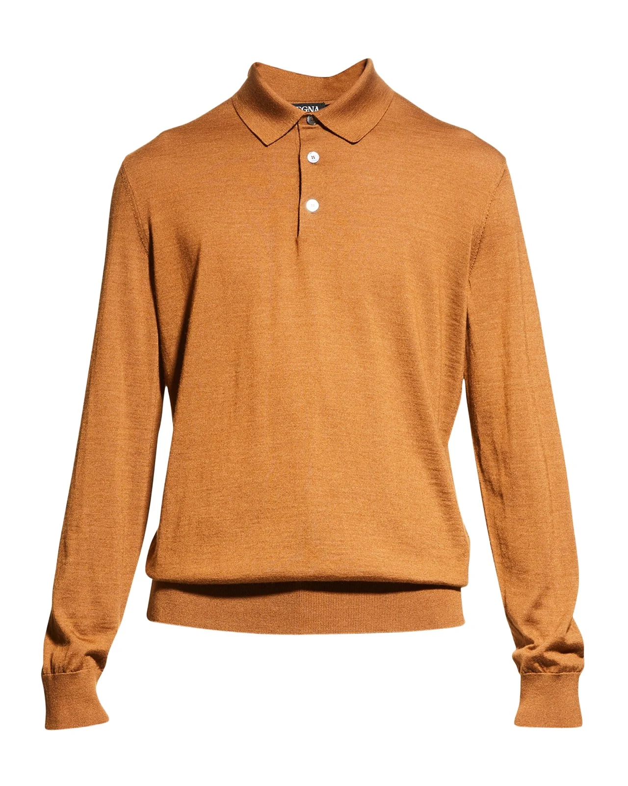 Zegna Men's Cashmere-Silk Polo Sweater