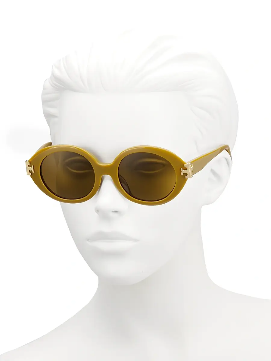 Tory Burch Women's 52MM Oval Sunglasses | Thumbnail 3 Tory Burch Women's 52MM Oval Sunglasses | Thumbnail 3