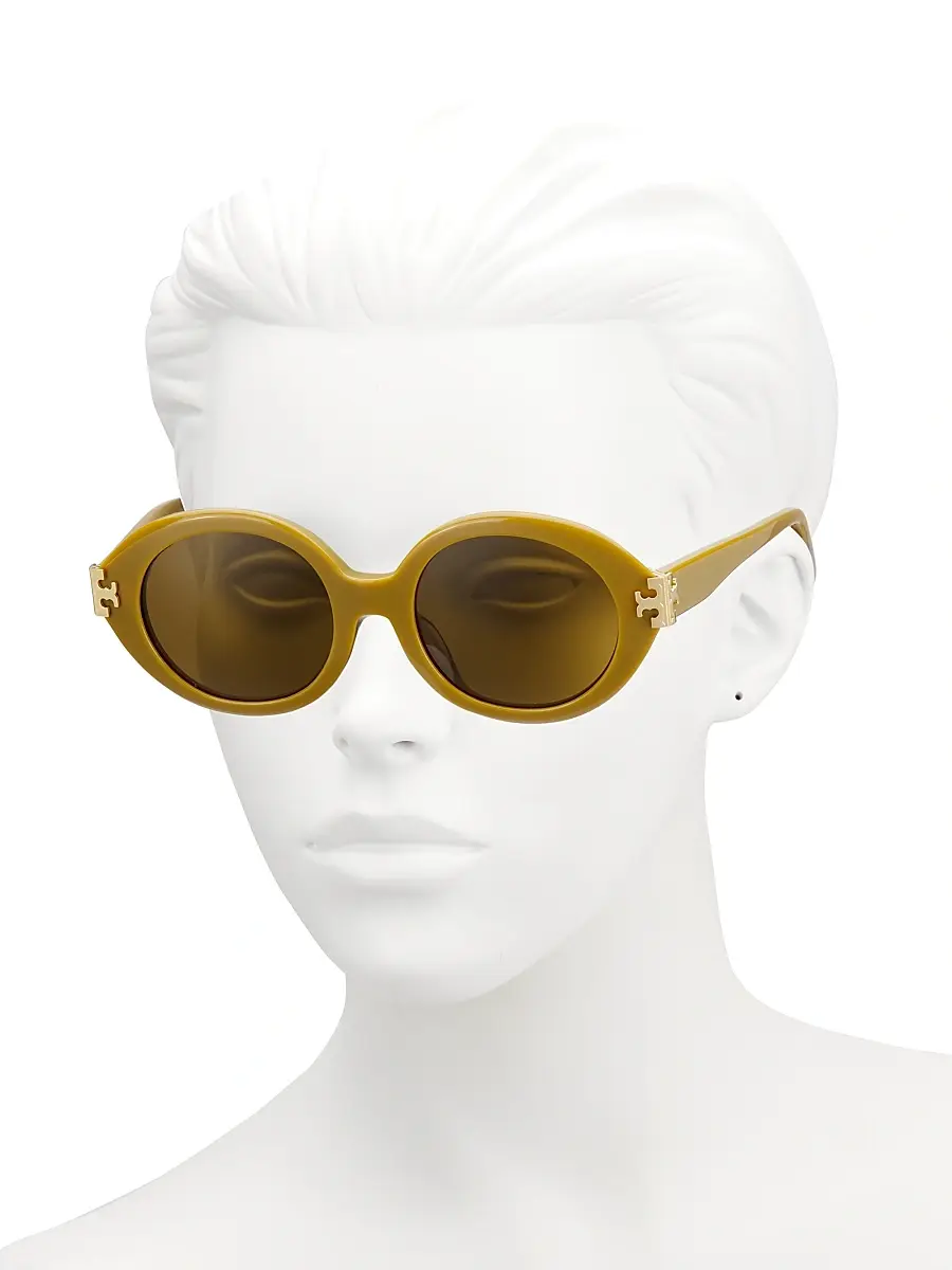 Tory Burch Women's 52MM Oval Sunglasses | Thumbnail 4 Tory Burch Women's 52MM Oval Sunglasses | Thumbnail 4