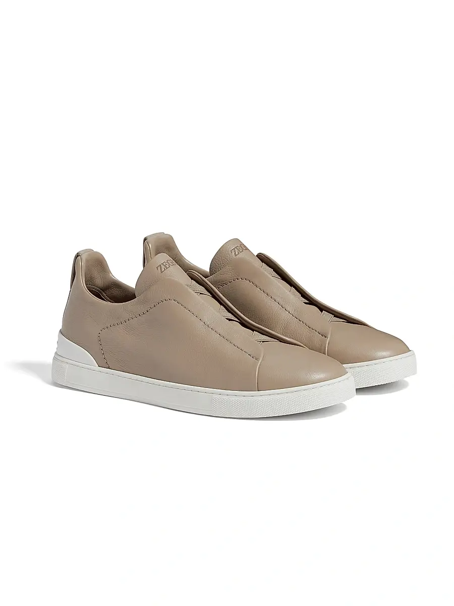 Zegna Men's Secondskin Triple Stitch Sneakers | Thumbnail 2 Zegna Men's Secondskin Triple Stitch Sneakers | Thumbnail 2