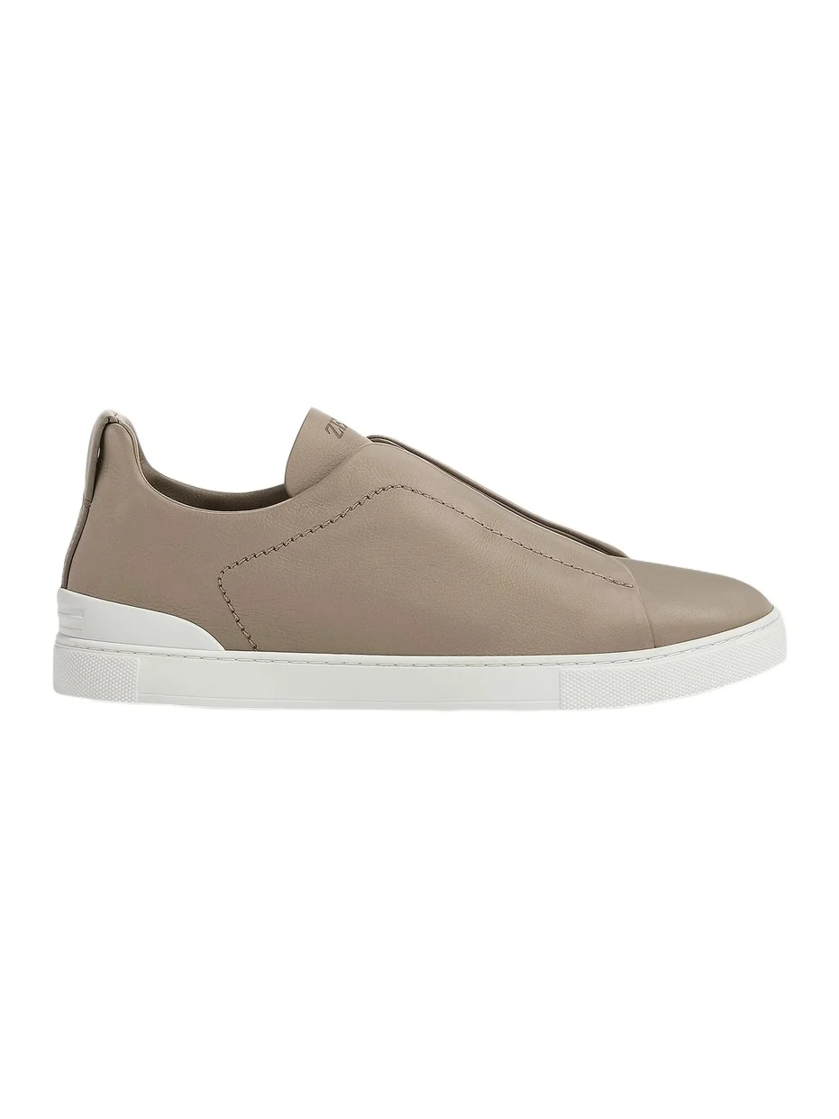 Zegna Men's Secondskin Triple Stitch Sneakers | Thumbnail 1 Zegna Men's Secondskin Triple Stitch Sneakers | Thumbnail 1