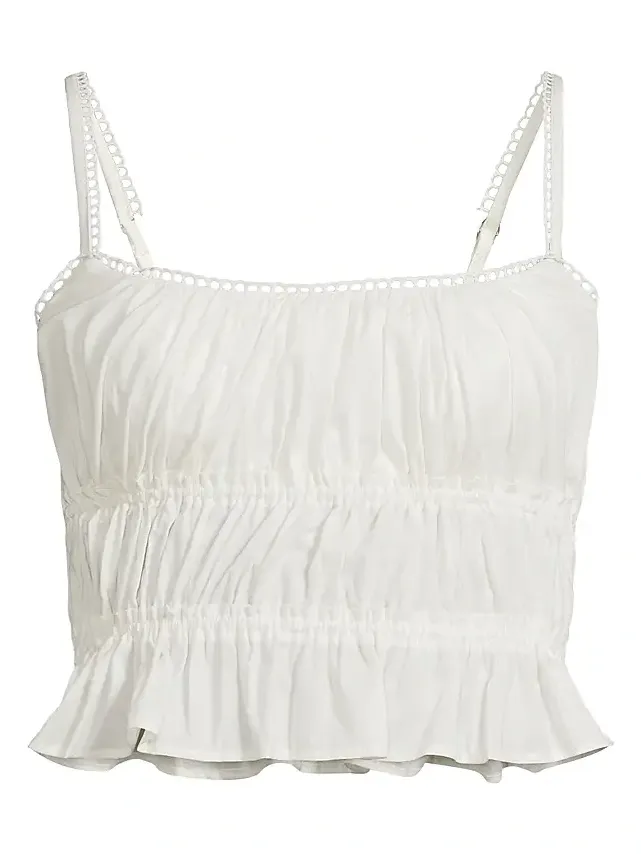 Peixoto Women's Amelia Ruffle Crop Top