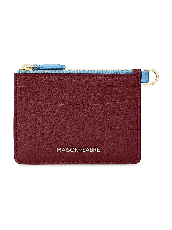 MAISON de SABRÉ Women's Leather Zipped Card Pouch
