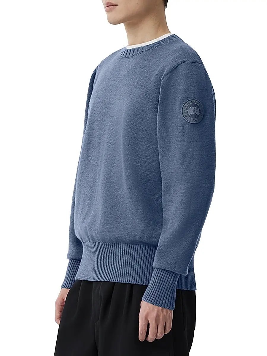 Canada Goose Men's Rosseau Wool Crewneck Sweater | Thumbnail 4 Canada Goose Men's Rosseau Wool Crewneck Sweater | Thumbnail 4