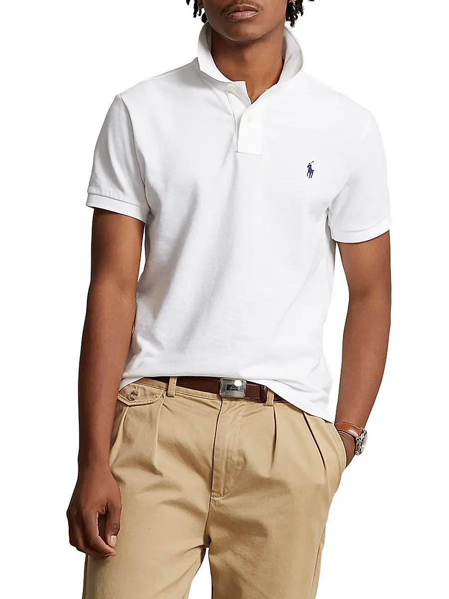 Polo Ralph Lauren Men's Logo Cotton Slim-Fit Polo Shirt | Thumbnail 3 Polo Ralph Lauren Men's Logo Cotton Slim-Fit Polo Shirt | Thumbnail 3