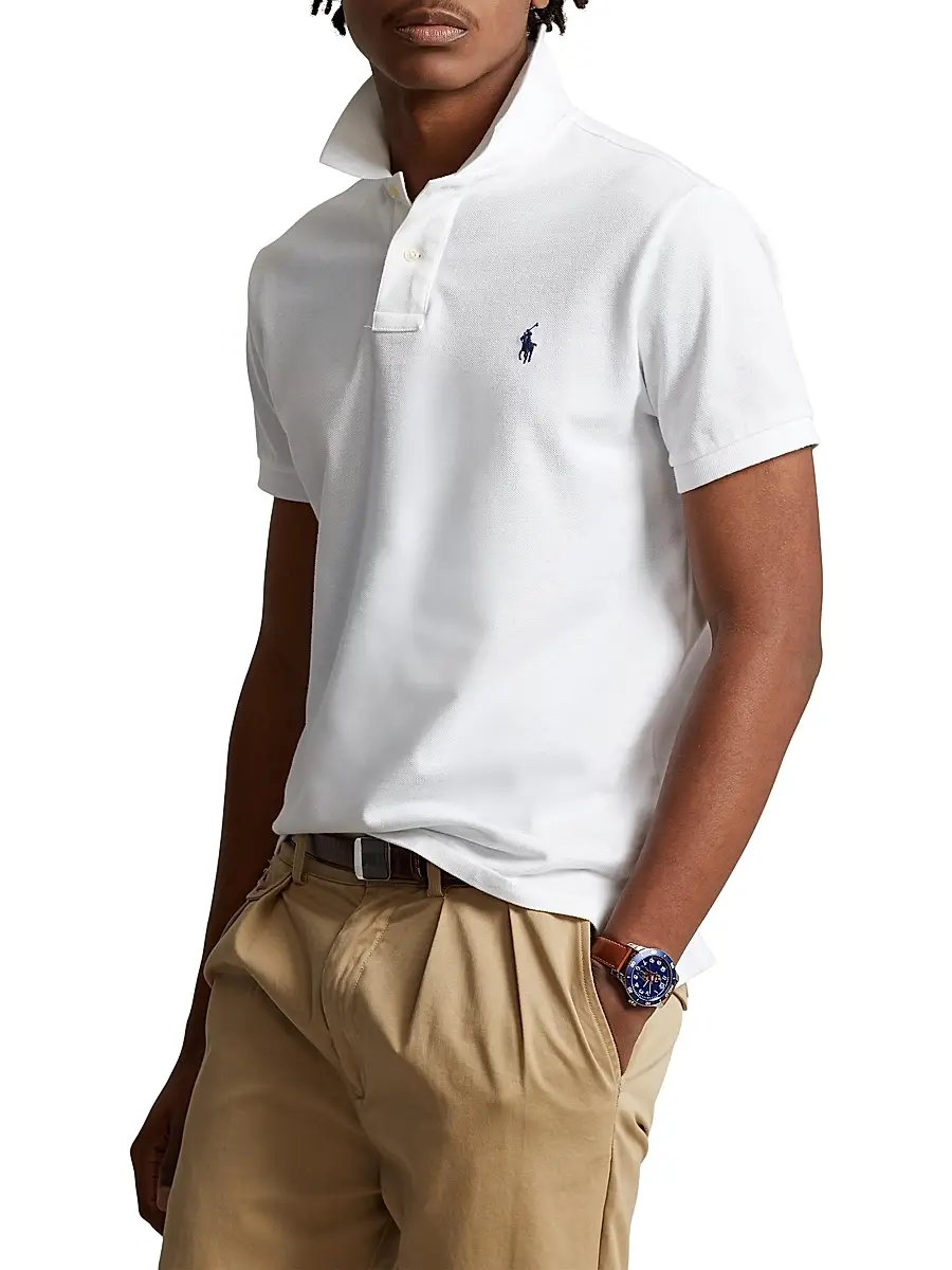 Polo Ralph Lauren Men's Logo Cotton Slim-Fit Polo Shirt | Thumbnail 4 Polo Ralph Lauren Men's Logo Cotton Slim-Fit Polo Shirt | Thumbnail 4