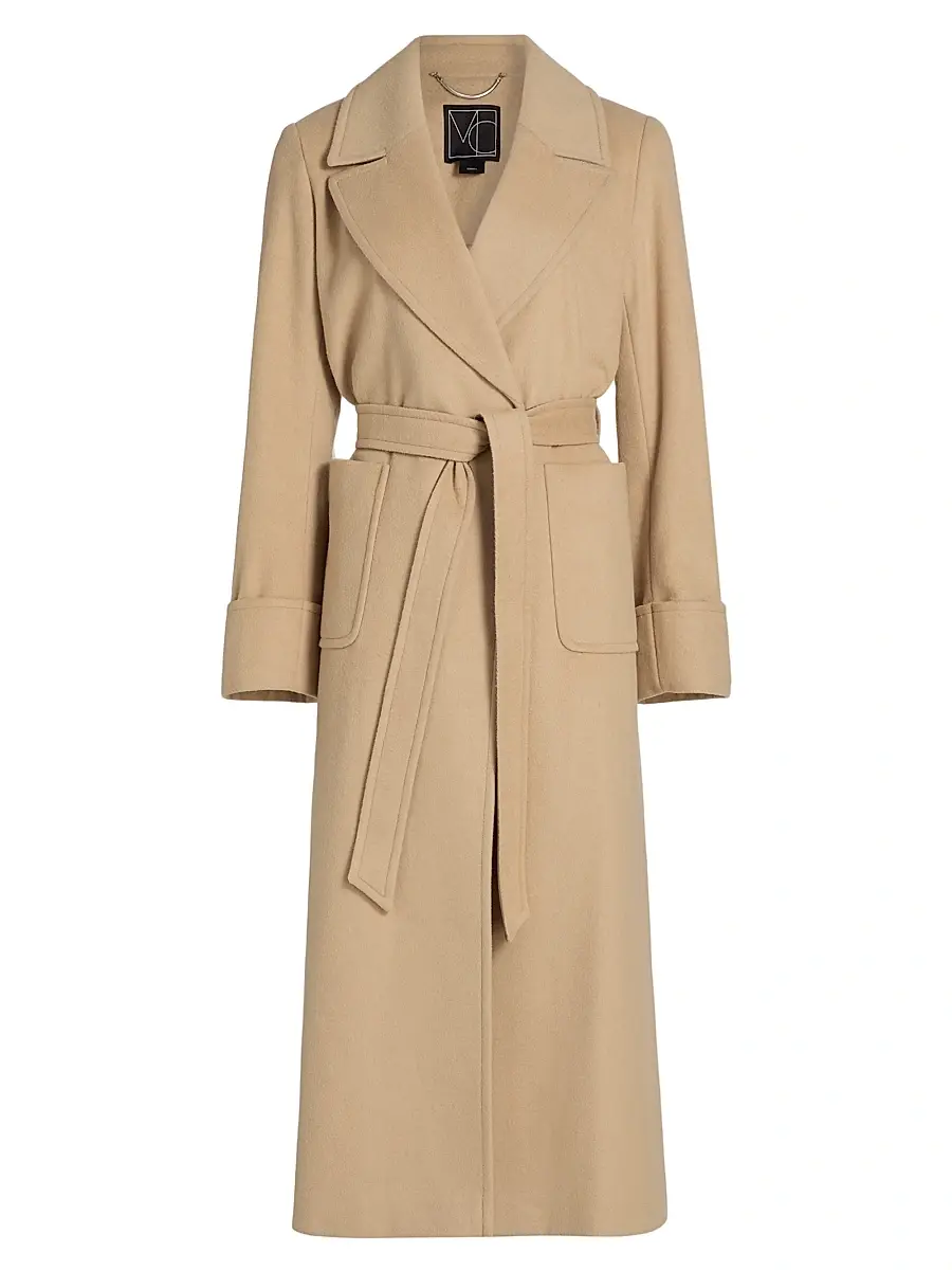 Mercer Collective Women's Belted Wool-Blend Coat - Camel | Image 1 Mercer Collective Women's Belted Wool-Blend Coat - Camel | Image 1
