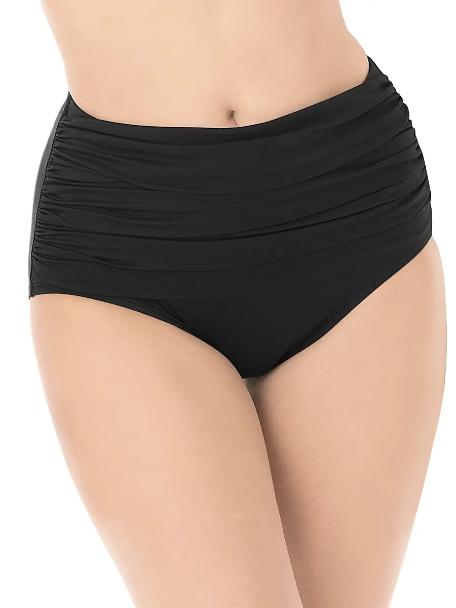 Miraclesuit Swim Women's Norma Shirred Hi-Rise Bikini Bottom | Thumbnail 2 Miraclesuit Swim Women's Norma Shirred Hi-Rise Bikini Bottom | Thumbnail 2
