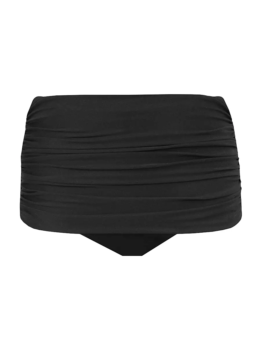 Miraclesuit Swim Women's Norma Shirred Hi-Rise Bikini Bottom - Black - Size 16 | Image 1 Miraclesuit Swim Women's Norma Shirred Hi-Rise Bikini Bottom - Black - Size 16 | Image 1