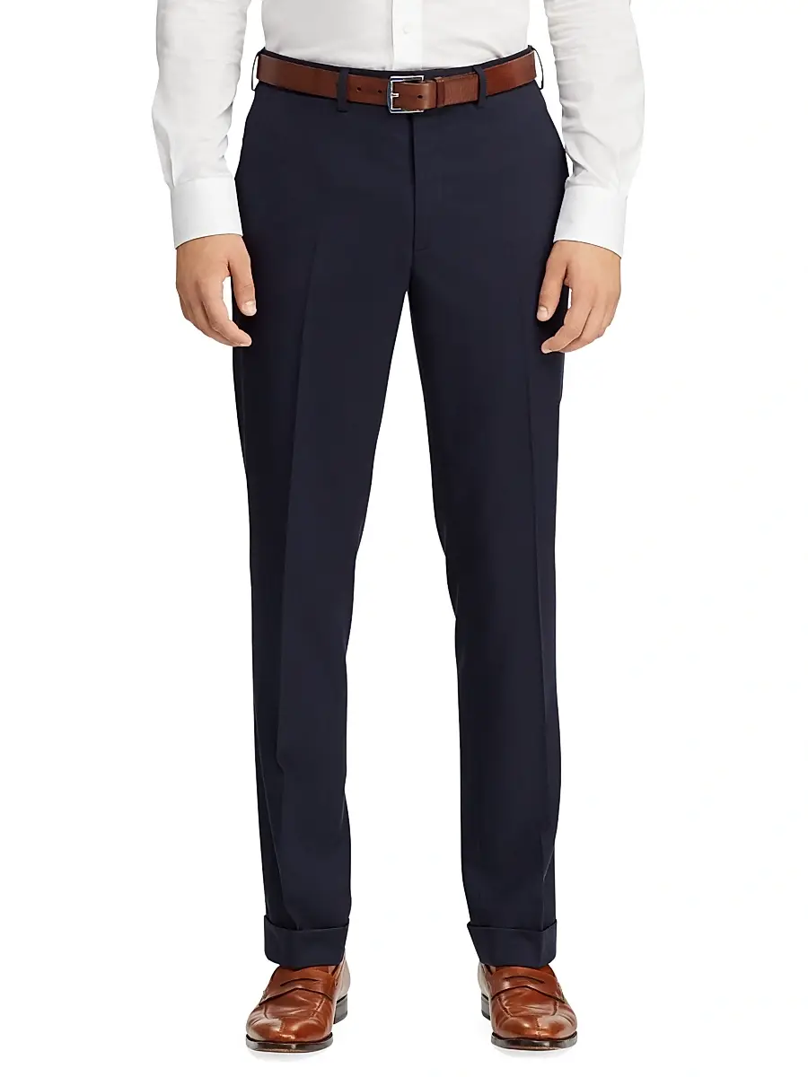 Ralph Lauren Purple Label Men's Gregory Wool Trousers | Thumbnail 3
