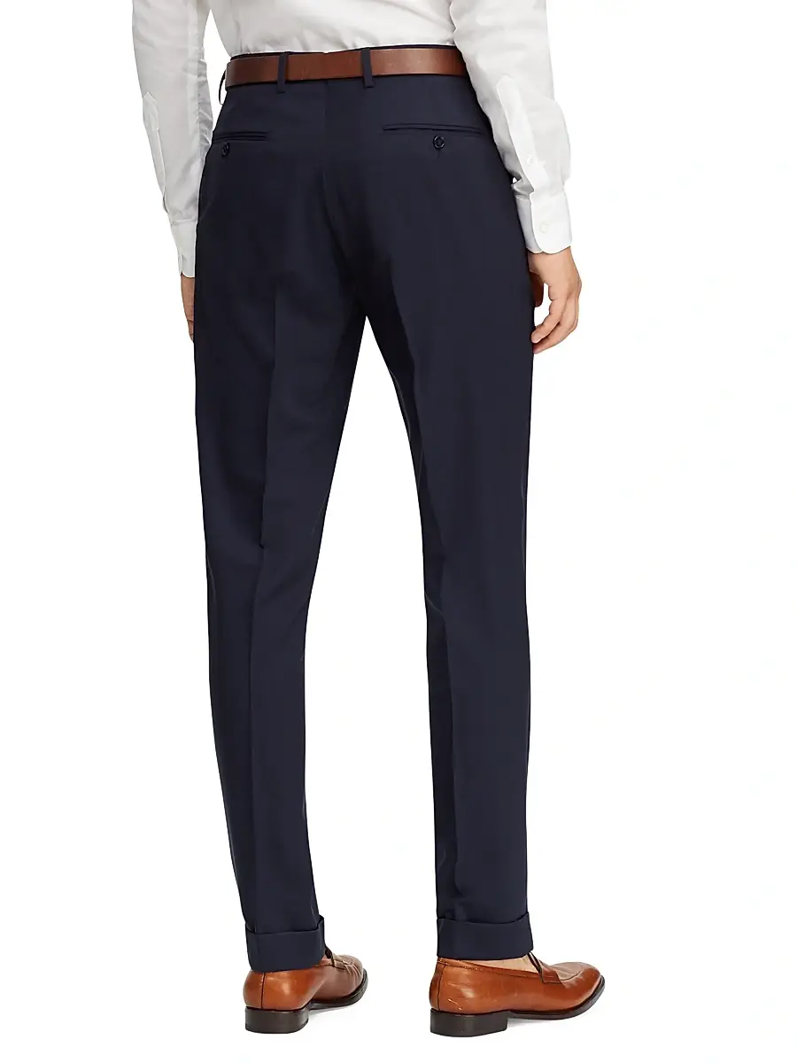 Ralph Lauren Purple Label Men's Gregory Wool Trousers | Thumbnail 4