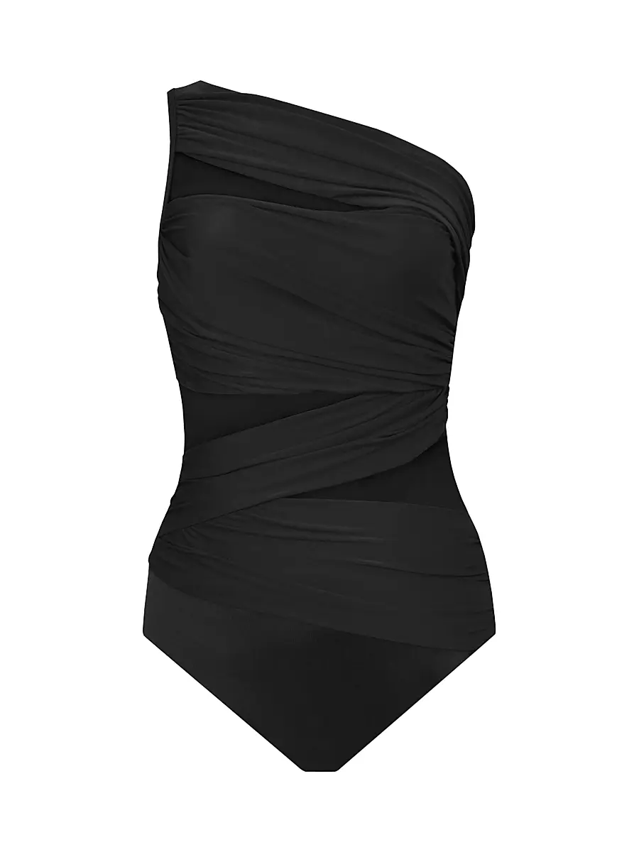 Miraclesuit Swim Women's Network Jena One-Piece Mesh Swimsuit - Black | Image 1 Miraclesuit Swim Women's Network Jena One-Piece Mesh Swimsuit - Black | Image 1