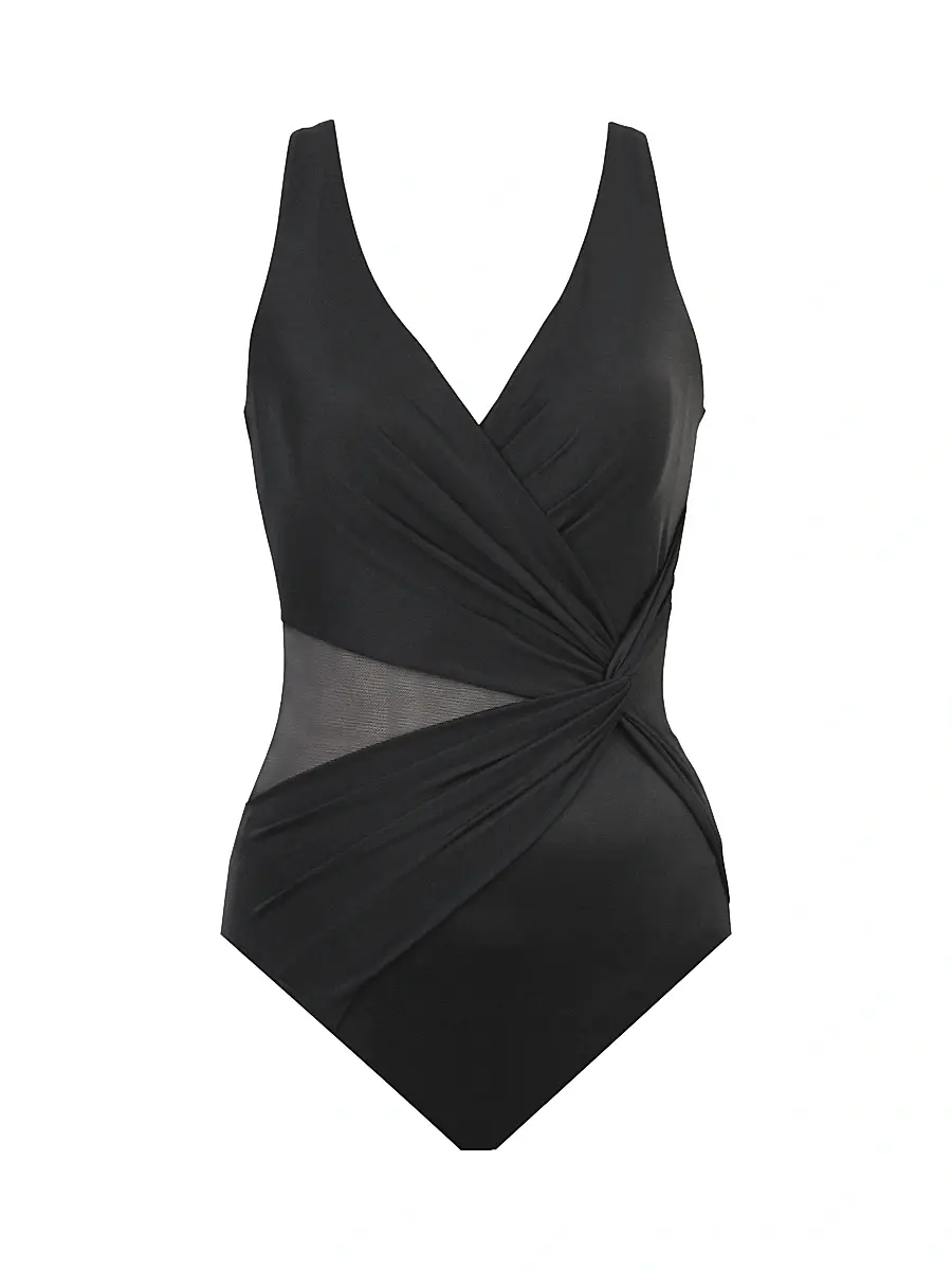 Miraclesuit Swim Women's Illusion Circe V-Neck One-Piece Swimsuit - Black | Image 1 Miraclesuit Swim Women's Illusion Circe V-Neck One-Piece Swimsuit - Black | Image 1