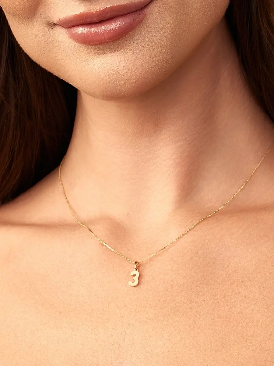 Oradina Women's 14K Yellow Gold My Number Pendant Charm - Number 6 Gold | Thumbnail 5 Oradina Women's 14K Yellow Gold My Number Pendant Charm - Number 6 Gold | Thumbnail 5