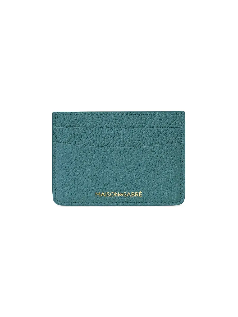 MAISON de SABRÉ Women's Leather Card Holder - Bondi Blue | Image 1 MAISON de SABRÉ Women's Leather Card Holder - Bondi Blue | Image 1