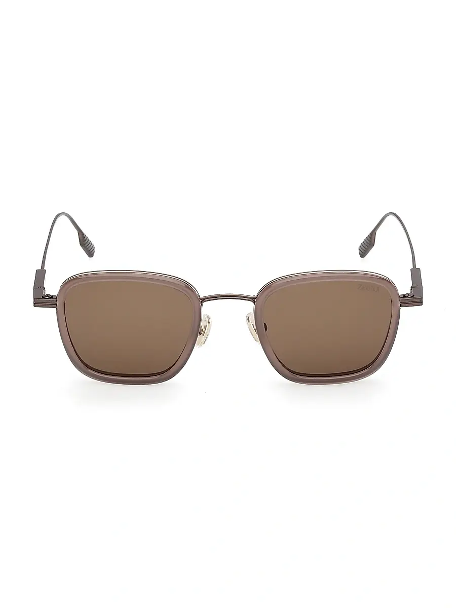 Zegna Men's 47MM Geometric Sunglasses | Thumbnail 2 Zegna Men's 47MM Geometric Sunglasses | Thumbnail 2