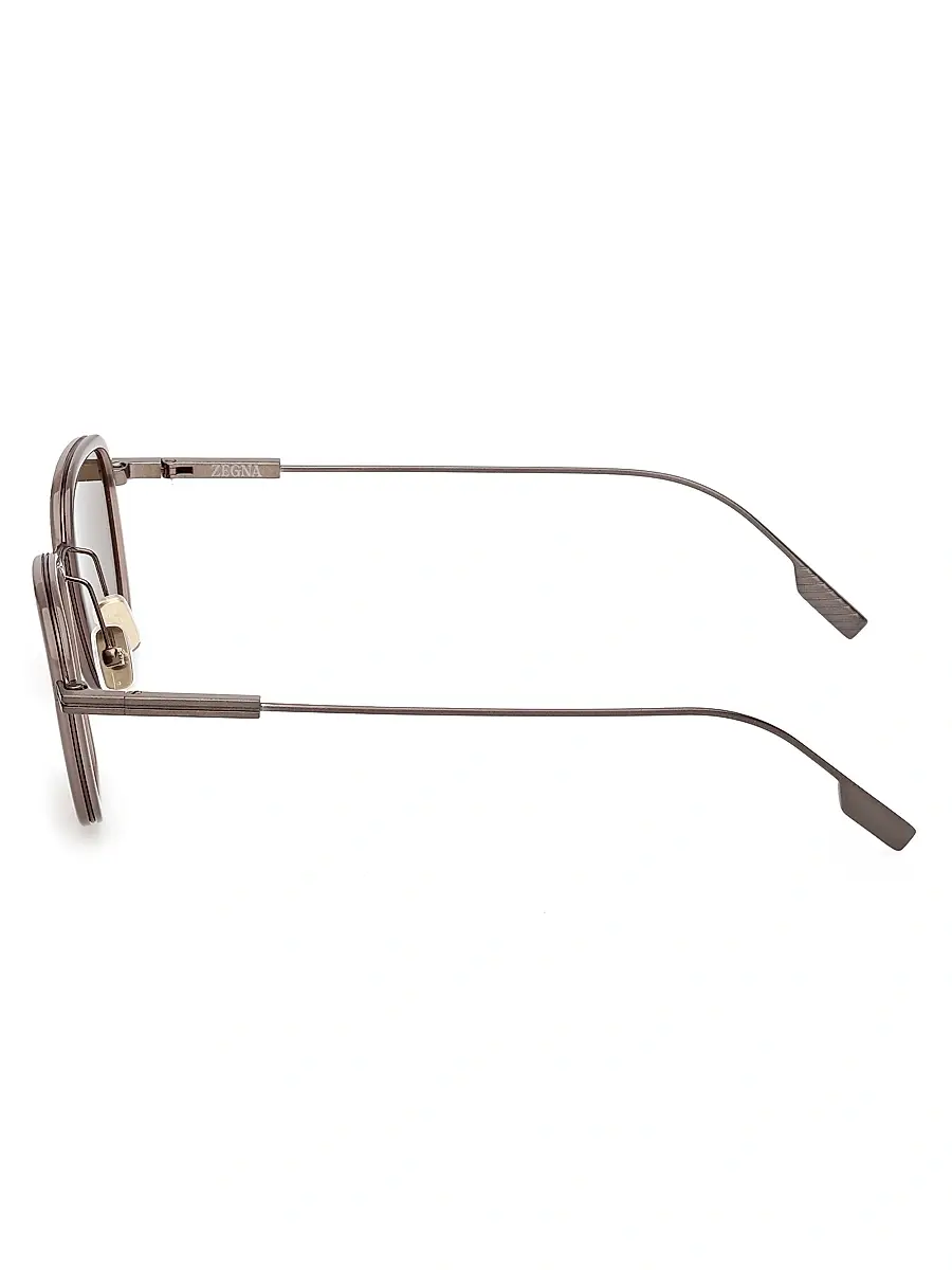 Zegna Men's 47MM Geometric Sunglasses | Thumbnail 3 Zegna Men's 47MM Geometric Sunglasses | Thumbnail 3