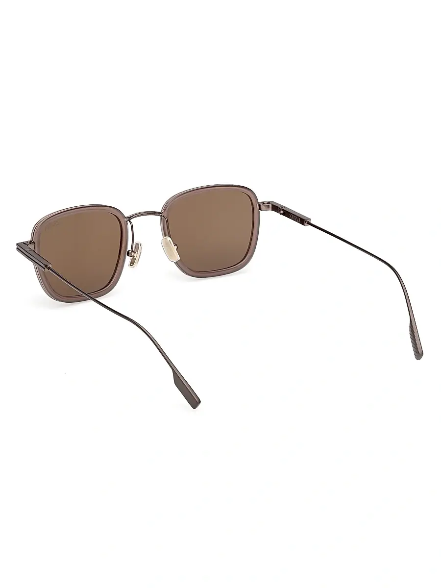 Zegna Men's 47MM Geometric Sunglasses | Thumbnail 4 Zegna Men's 47MM Geometric Sunglasses | Thumbnail 4