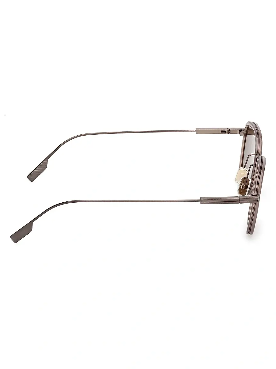 Zegna Men's 47MM Geometric Sunglasses | Thumbnail 7 Zegna Men's 47MM Geometric Sunglasses | Thumbnail 7