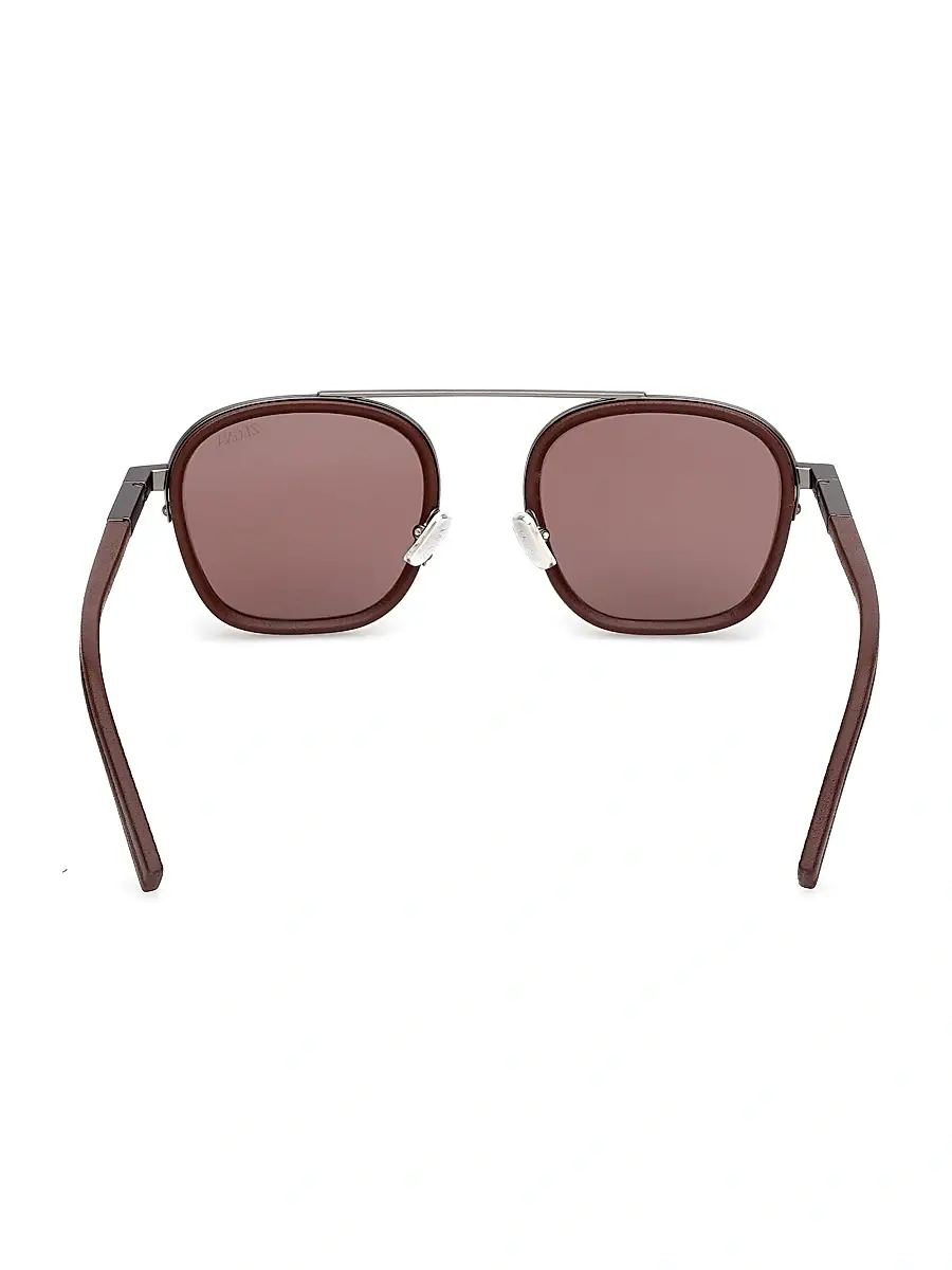 Zegna Men's 51MM Geometric Sunglasses | Thumbnail 5 Zegna Men's 51MM Geometric Sunglasses | Thumbnail 5