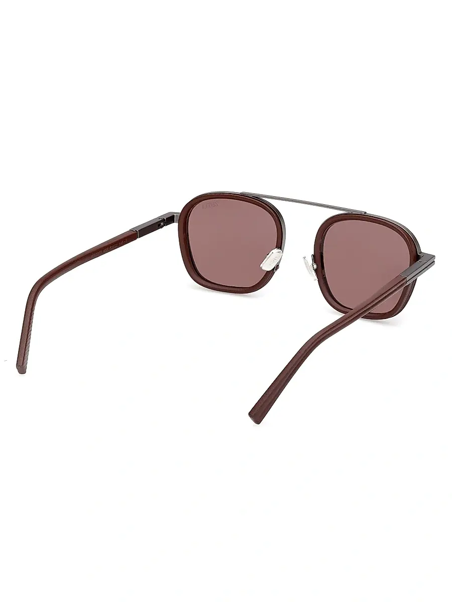 Zegna Men's 51MM Geometric Sunglasses | Thumbnail 6 Zegna Men's 51MM Geometric Sunglasses | Thumbnail 6