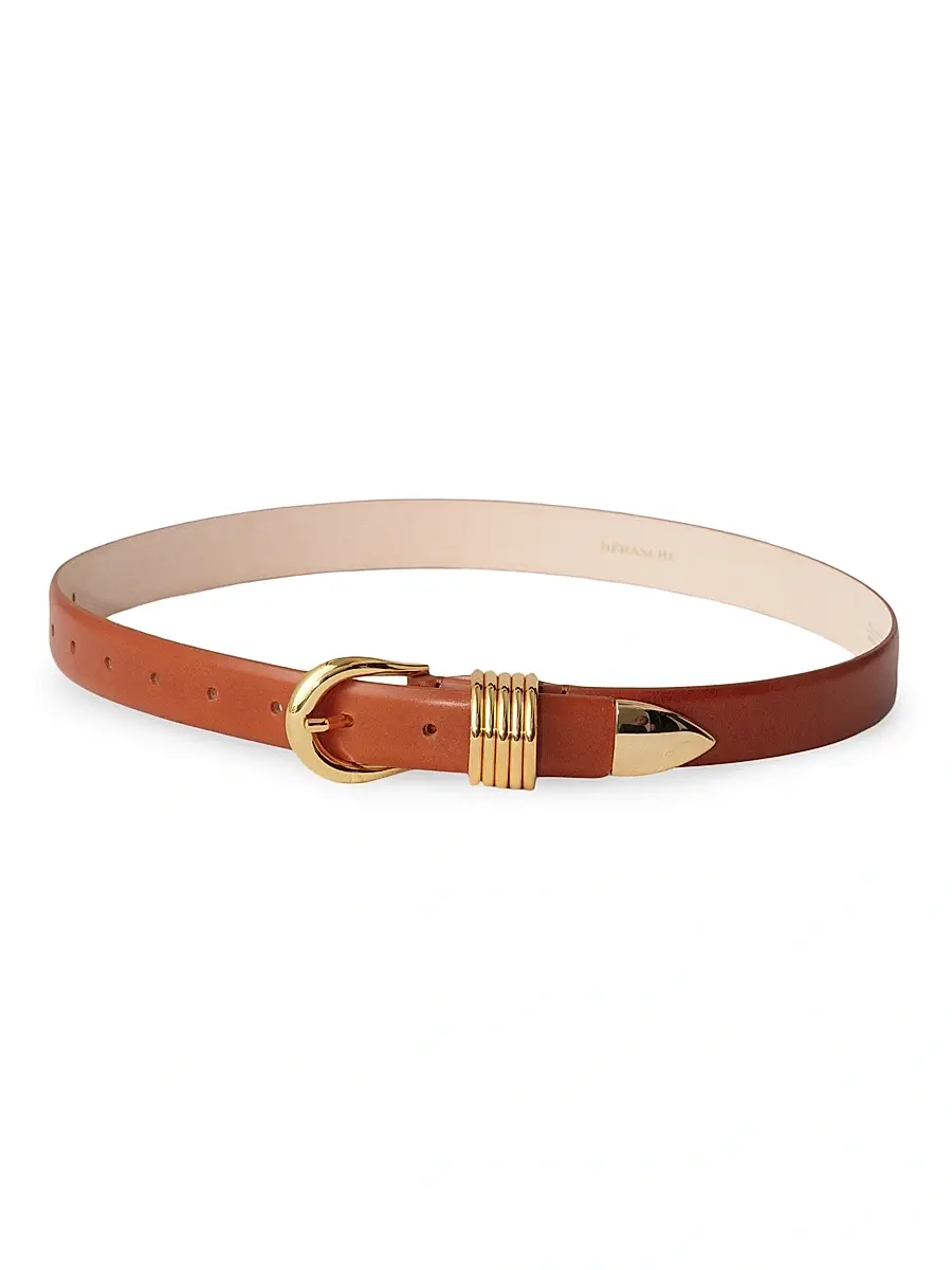 Déhanche Women's Hollyhock Leather D-Ring Belt | Thumbnail 3