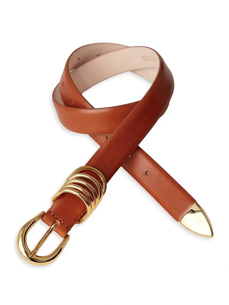 Déhanche Women's Hollyhock Leather D-Ring Belt | Thumbnail 4