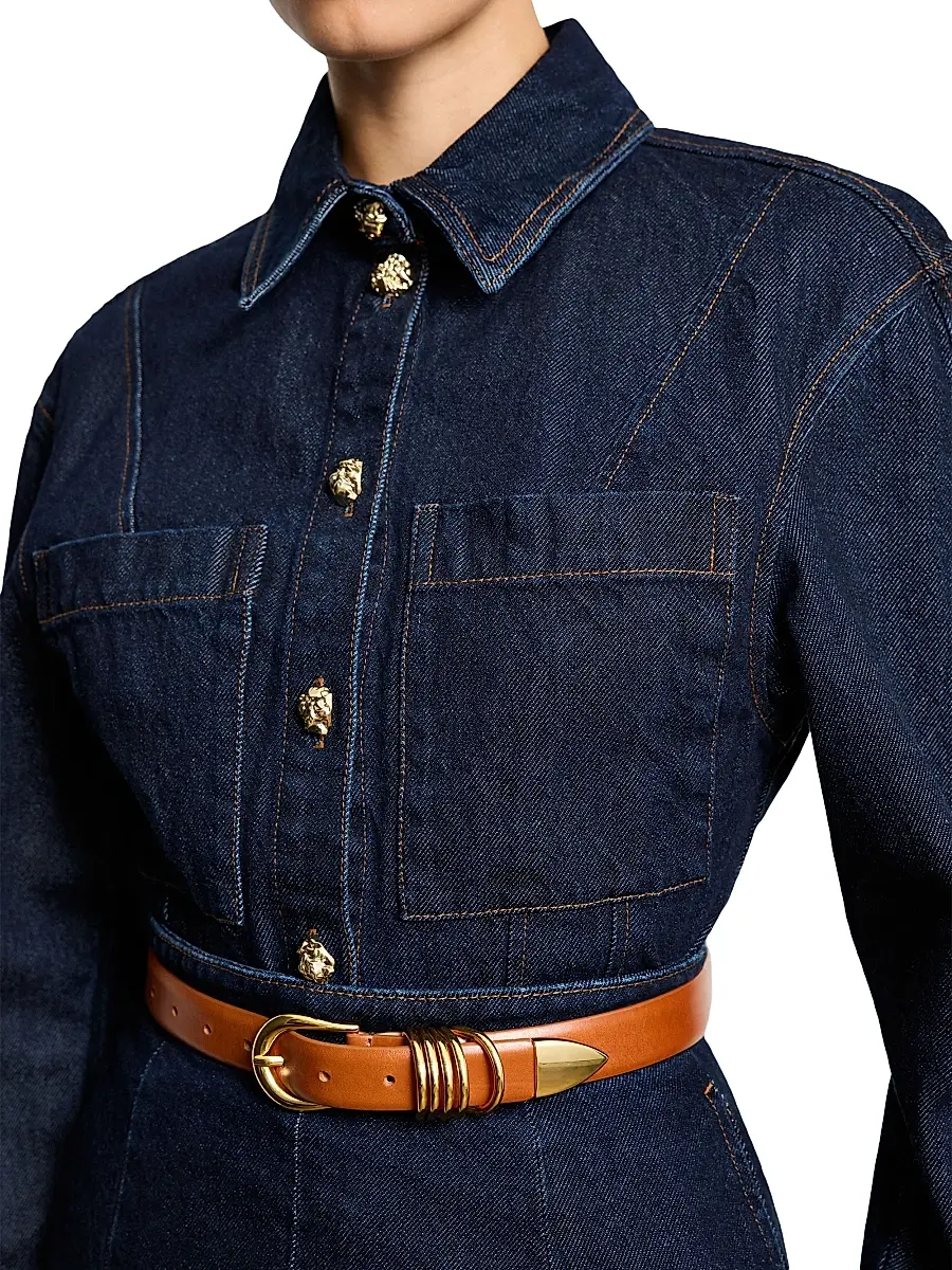 Déhanche Women's Hollyhock Leather D-Ring Belt | Thumbnail 6