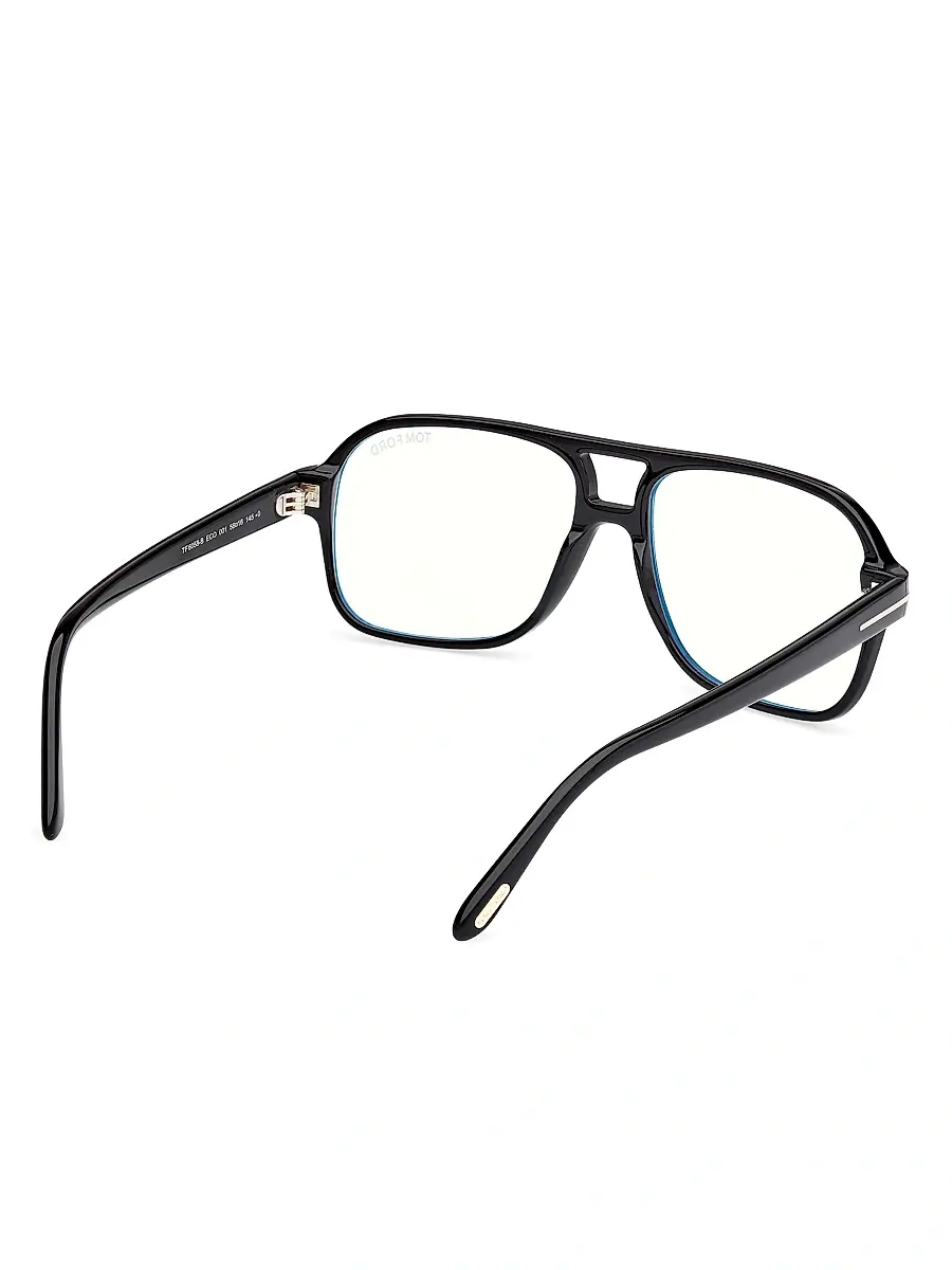 Tom Ford Men's Navigator 58MM Blue Block Glasses | Thumbnail 6