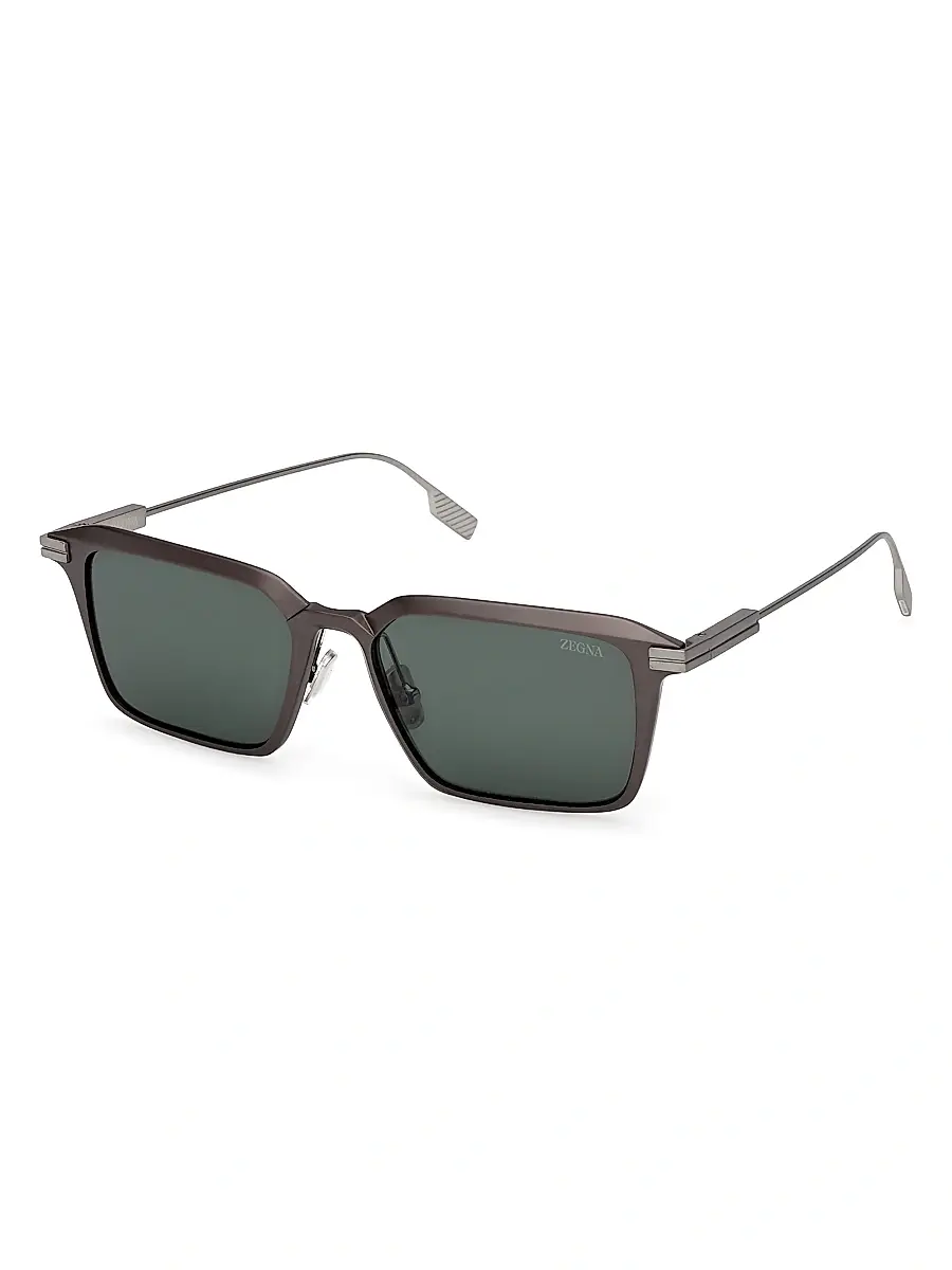 Zegna Men's 55MM Square Sunglasses