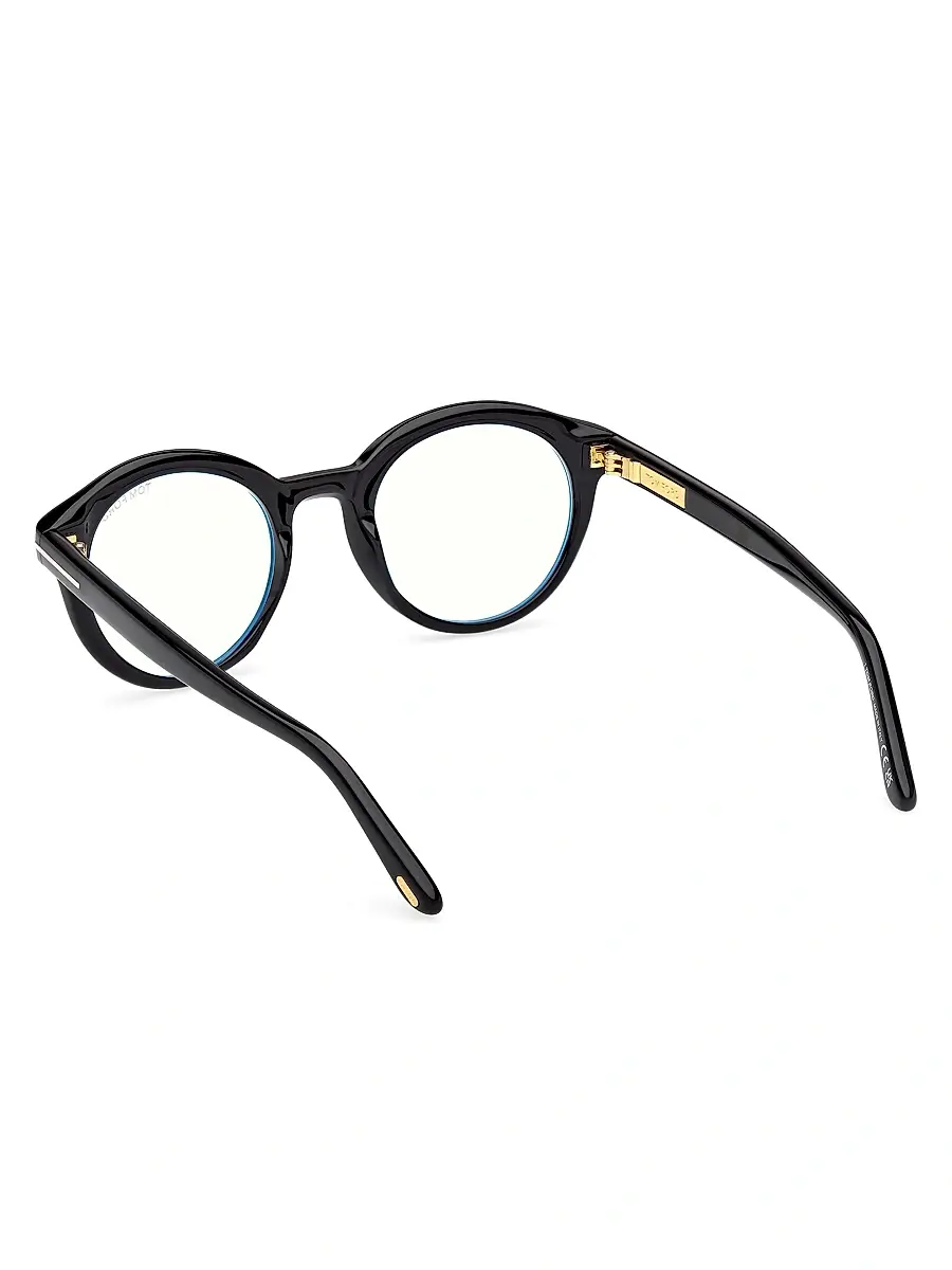 Tom Ford Men's 50MM Round Optical Eyeglasses | Thumbnail 4 Tom Ford Men's 50MM Round Optical Eyeglasses | Thumbnail 4