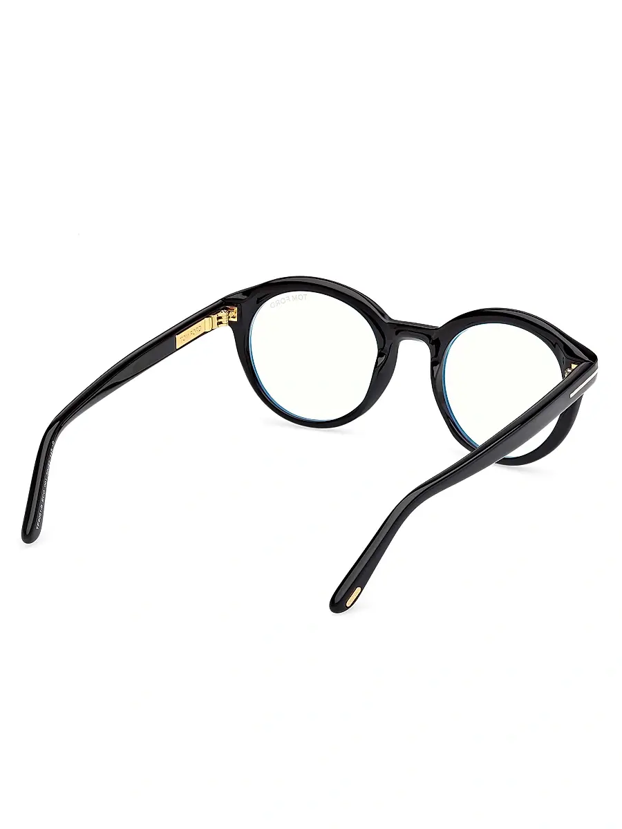 Tom Ford Men's 50MM Round Optical Eyeglasses | Thumbnail 6 Tom Ford Men's 50MM Round Optical Eyeglasses | Thumbnail 6