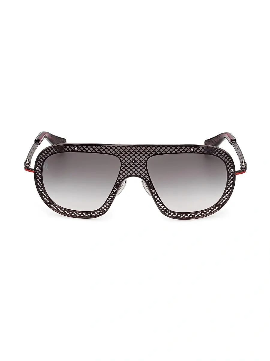 Christian Louboutin Men's Aviator Sunglasses - Black Red Black | Thumbnail 2 Christian Louboutin Men's Aviator Sunglasses - Black Red Black | Thumbnail 2