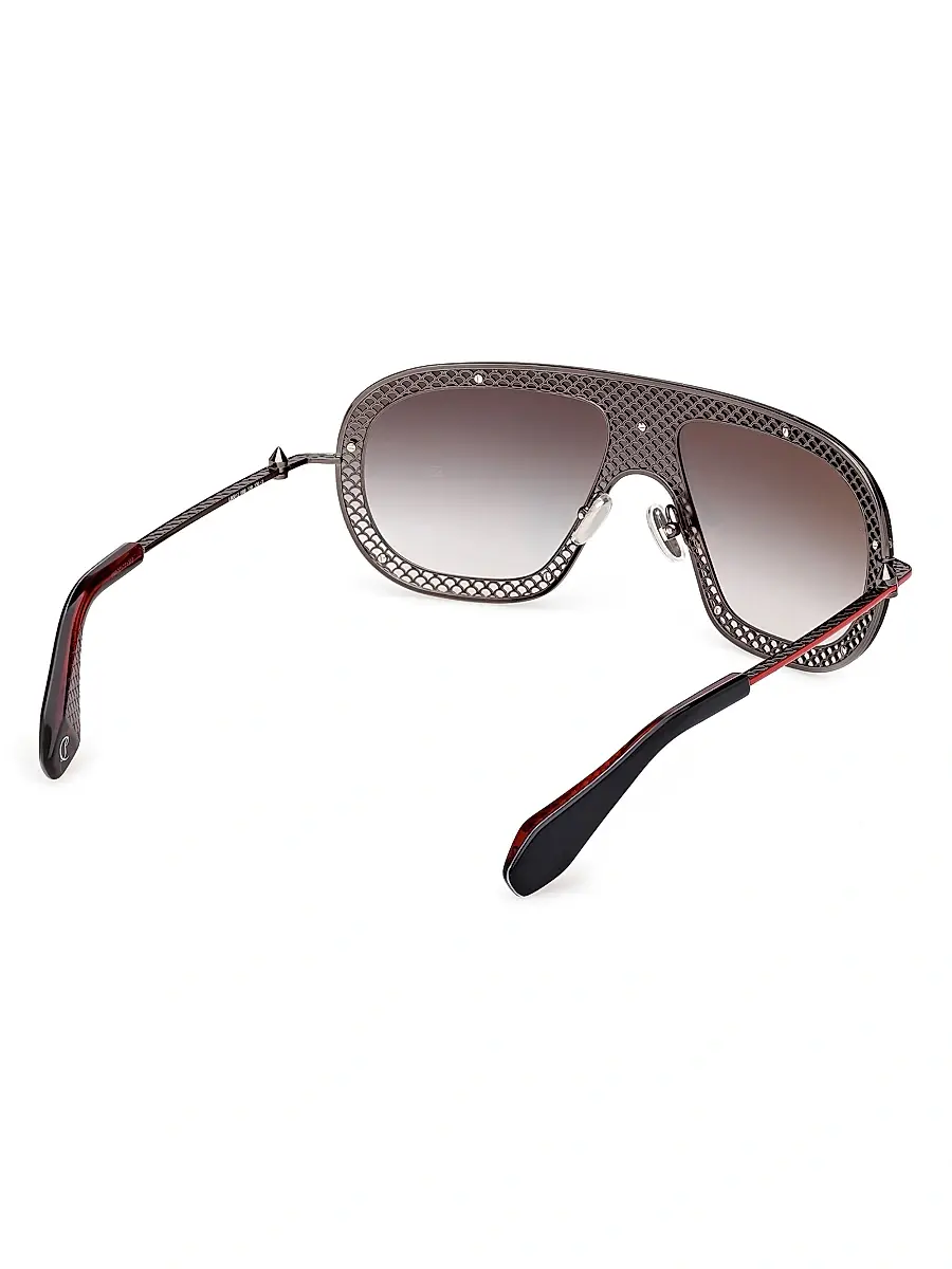 Christian Louboutin Men's Aviator Sunglasses - Black Red Black | Thumbnail 6 Christian Louboutin Men's Aviator Sunglasses - Black Red Black | Thumbnail 6