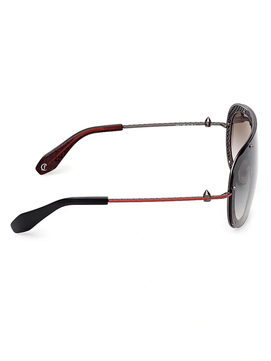 Christian Louboutin Men's Aviator Sunglasses - Black Red Black | Thumbnail 7 Christian Louboutin Men's Aviator Sunglasses - Black Red Black | Thumbnail 7