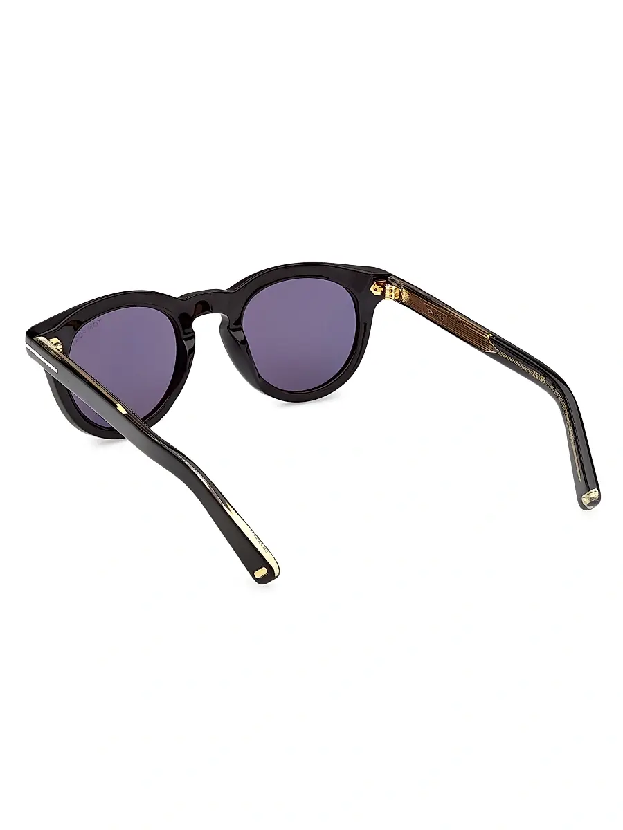 Tom Ford Men's Icon 47MM Round Sunglasses | Thumbnail 4 Tom Ford Men's Icon 47MM Round Sunglasses | Thumbnail 4