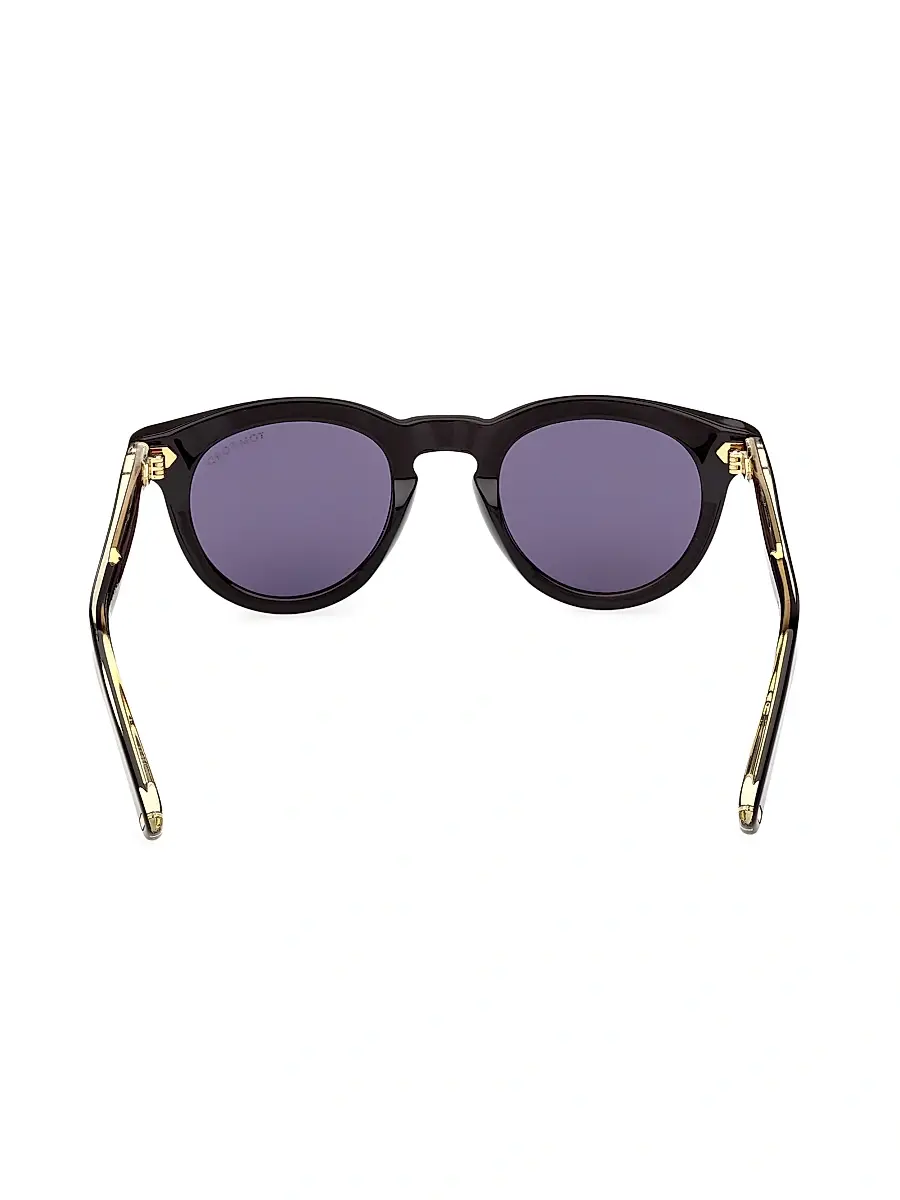 Tom Ford Men's Icon 47MM Round Sunglasses | Thumbnail 5 Tom Ford Men's Icon 47MM Round Sunglasses | Thumbnail 5