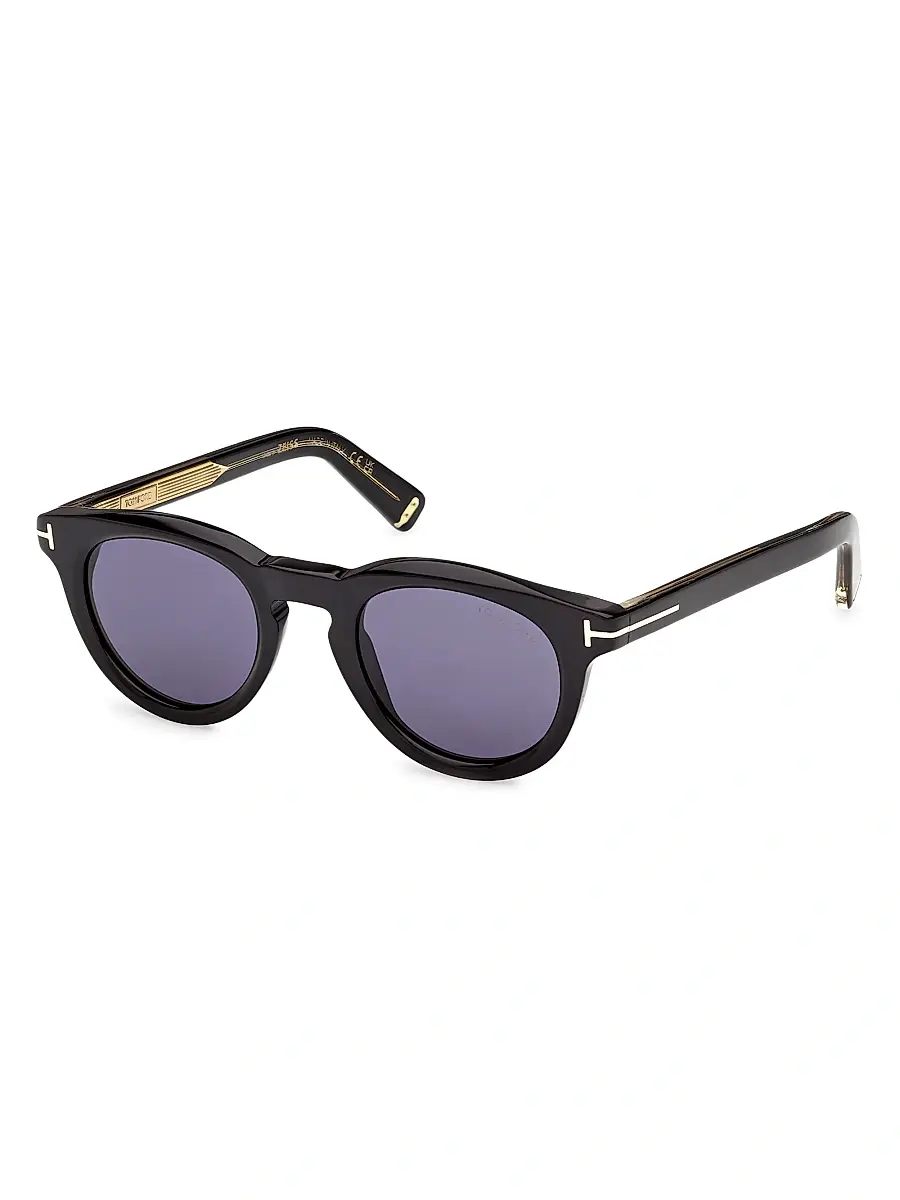 Tom Ford Men's Icon 47MM Round Sunglasses
