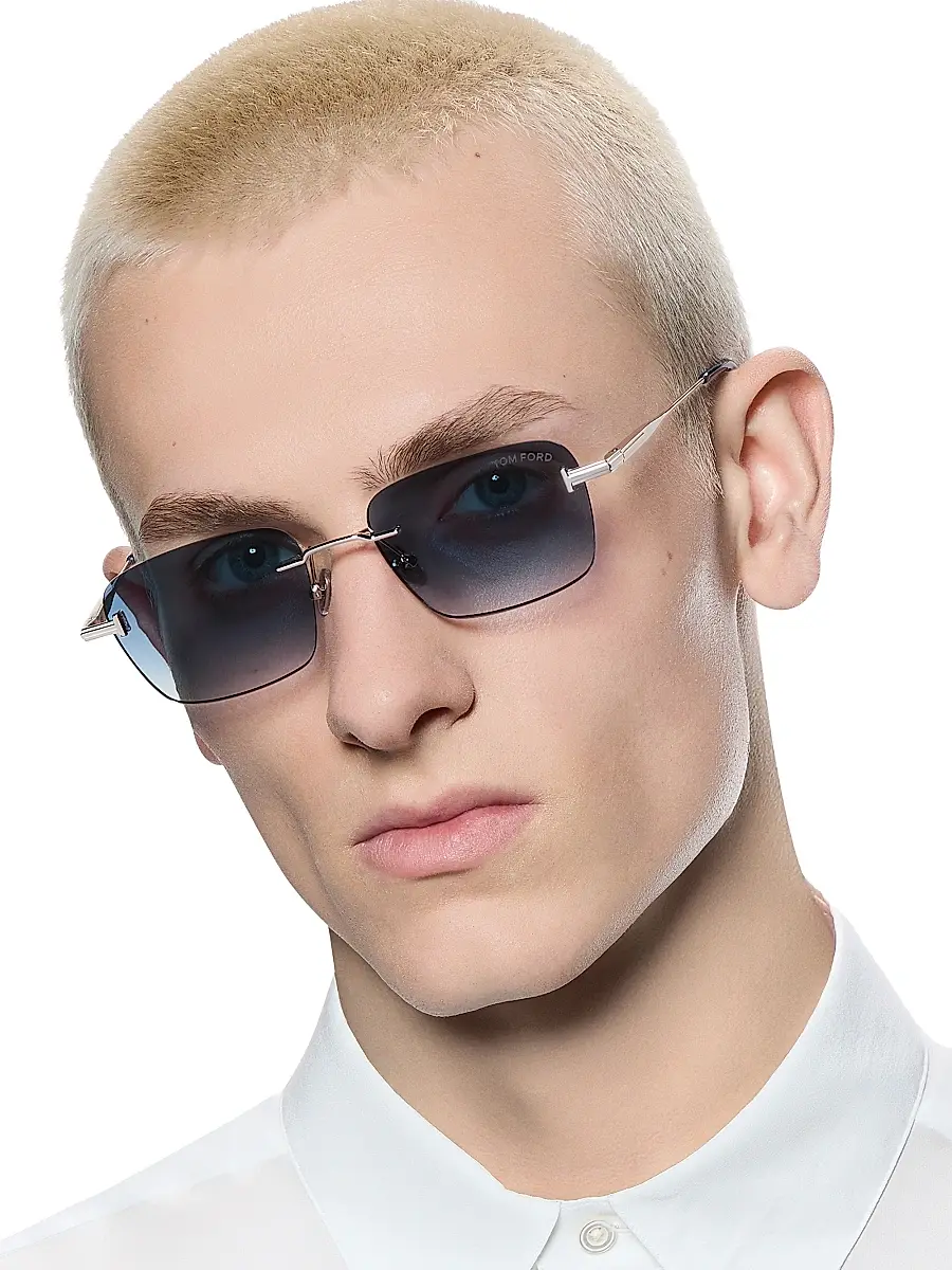 Tom Ford Men's Jake-02 54MM Rimless Rectangular Sunglasses | Thumbnail 6 Tom Ford Men's Jake-02 54MM Rimless Rectangular Sunglasses | Thumbnail 6