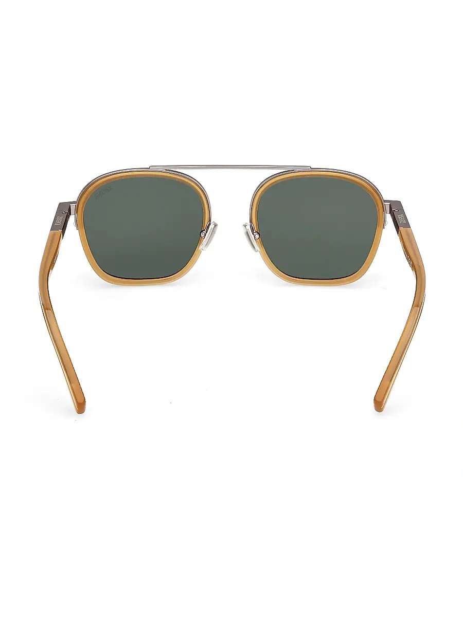 Zegna Men's 51MM Oval Sunglasses | Thumbnail 5 Zegna Men's 51MM Oval Sunglasses | Thumbnail 5
