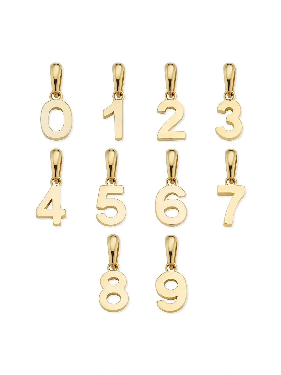 Oradina Women's 14K Yellow Gold My Number Pendant Charm - Number 8 Gold | Thumbnail 2 Oradina Women's 14K Yellow Gold My Number Pendant Charm - Number 8 Gold | Thumbnail 2