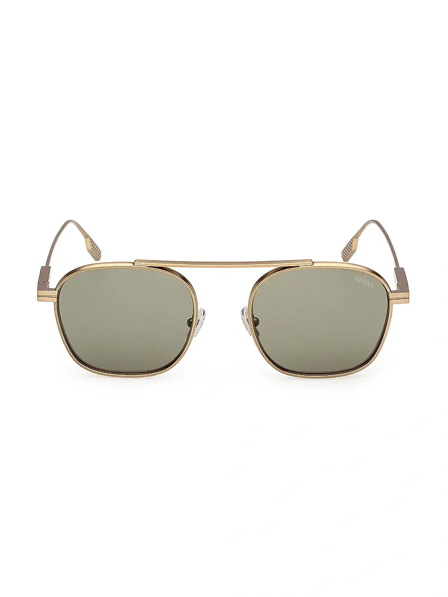 Zegna Men's 53MM Round Sunglasses | Thumbnail 2
