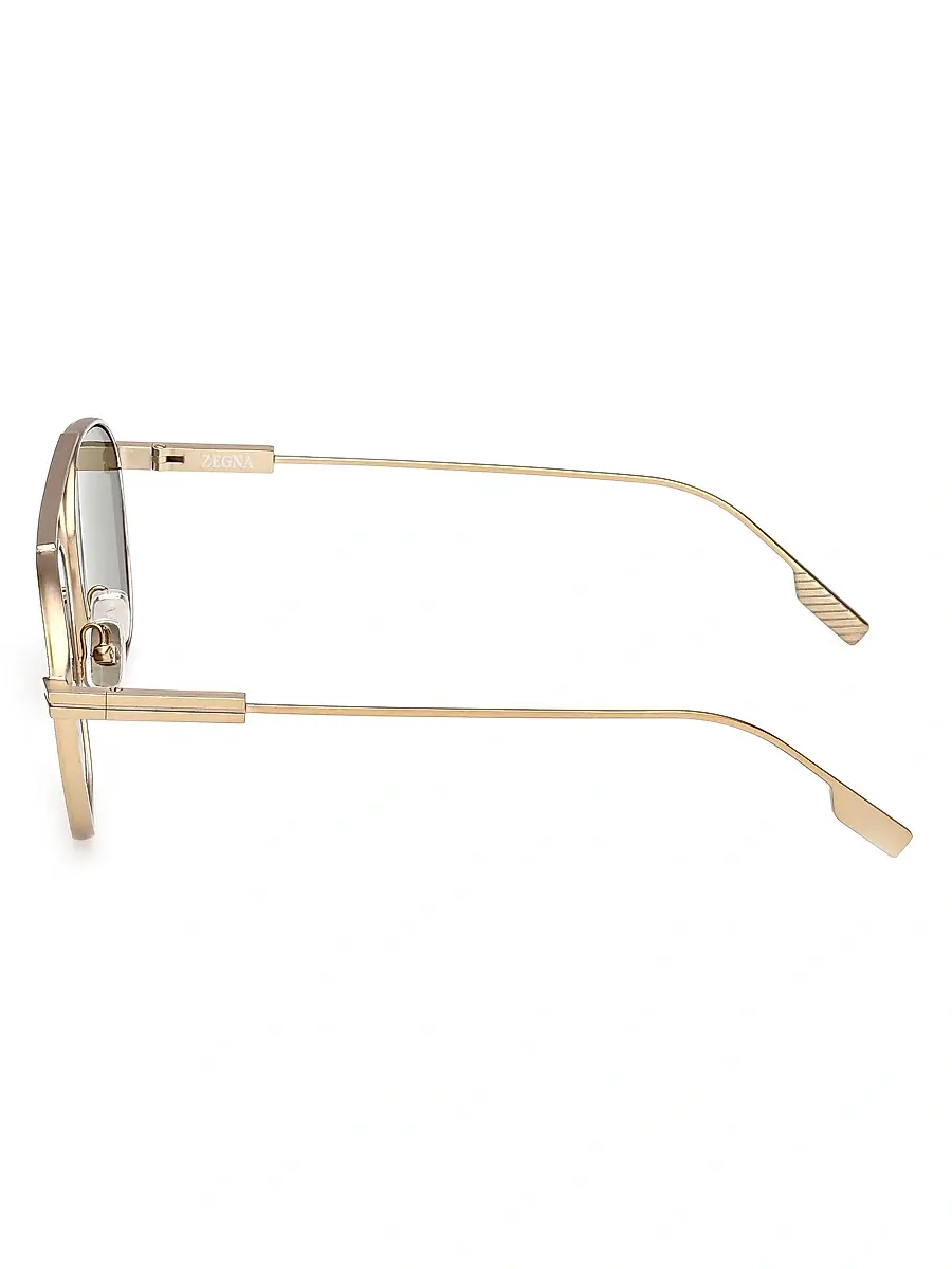 Zegna Men's 53MM Round Sunglasses | Thumbnail 3