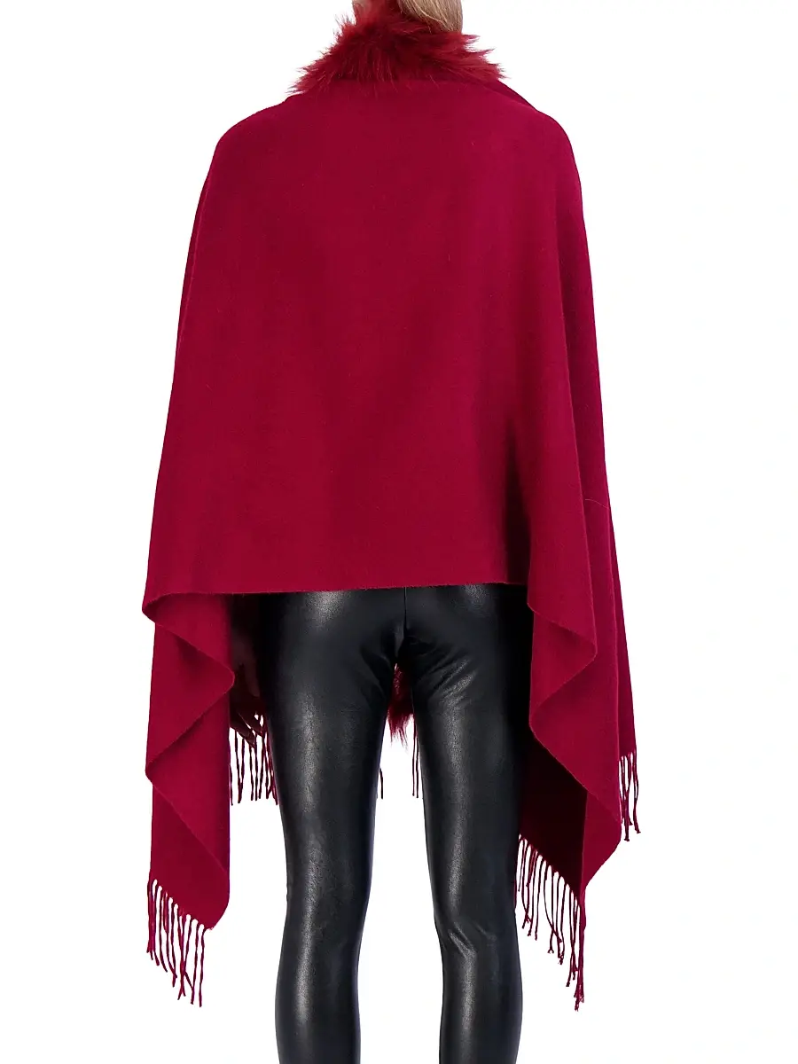 Gorski Women's Cashmere Stole with Toscana Lamb Trim | Thumbnail 5