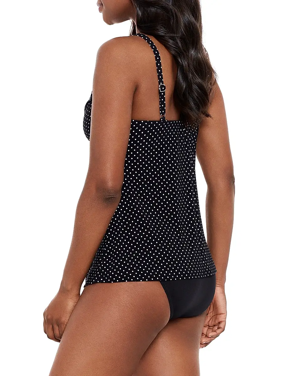 Miraclesuit Swim Women's Pin Point Love Knot Polka Dot Tankini Top | Thumbnail 3 Miraclesuit Swim Women's Pin Point Love Knot Polka Dot Tankini Top | Thumbnail 3